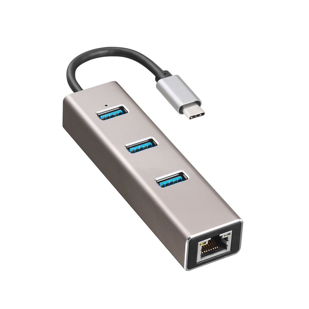 Keydex Type C 集線器 3埠 USB3.0/Giga LAN網路卡